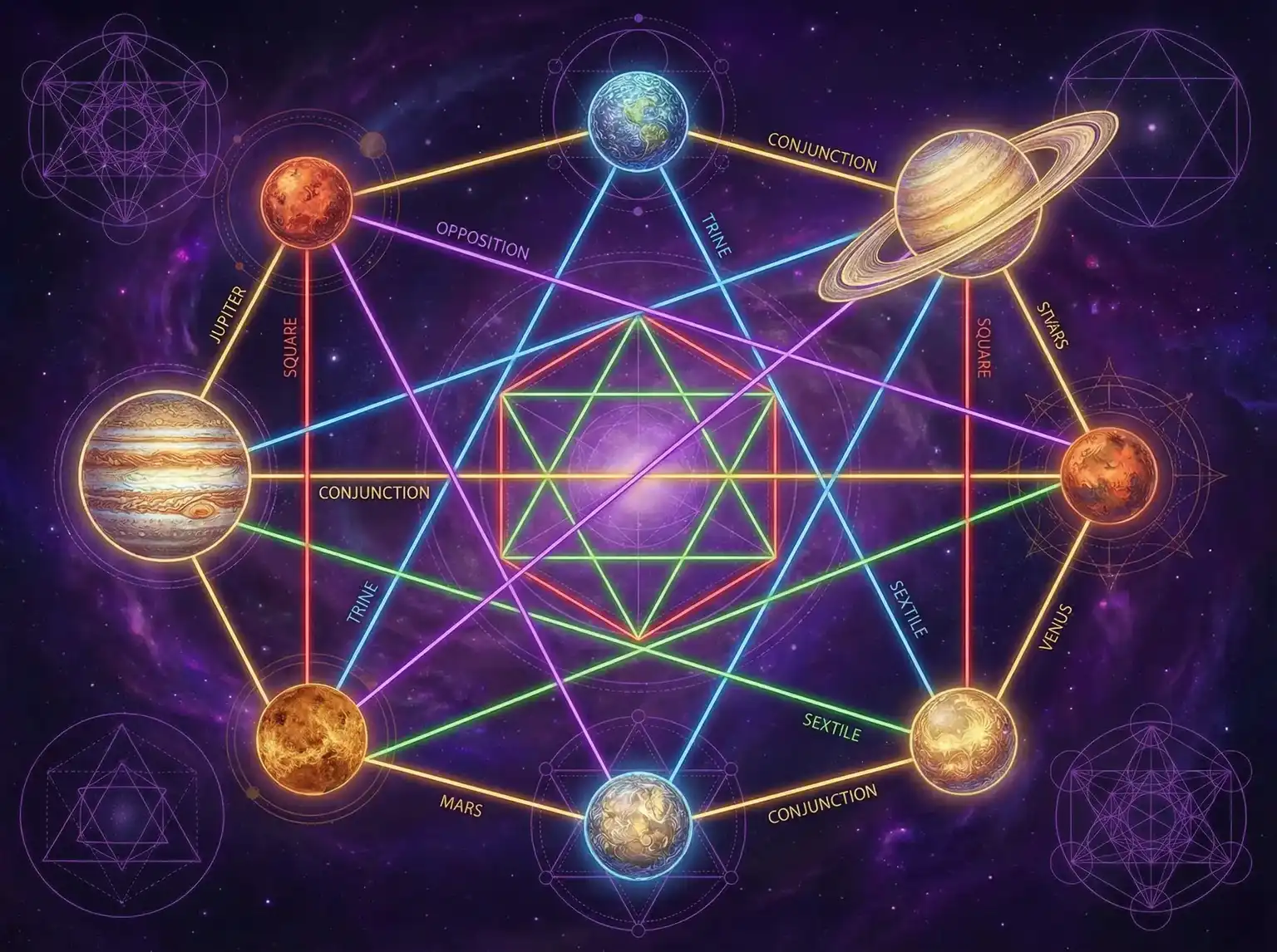 行星相位解读 - 吃瓜官网 | 占星学进阶